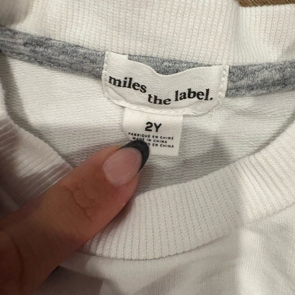 Miles the Label White Sweatshirt - Picture 2 of 3